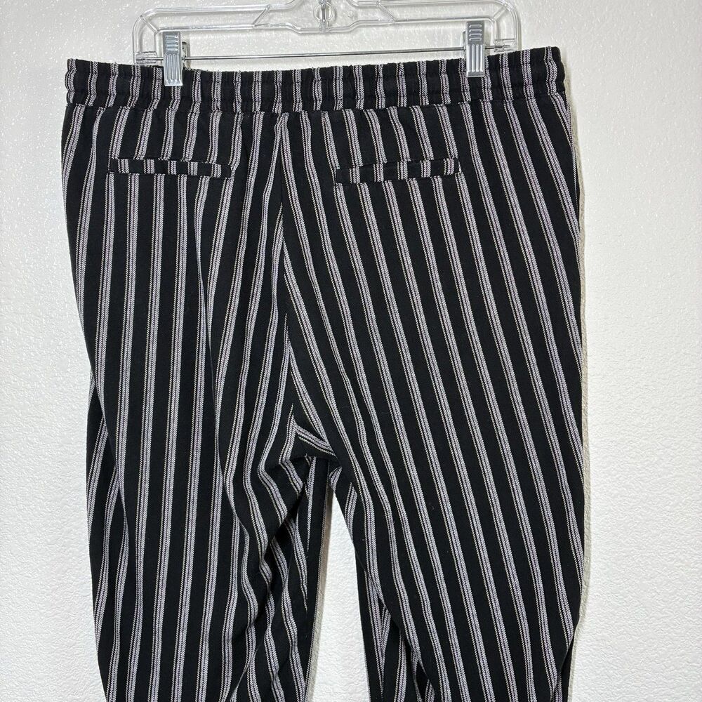 KUT From The Kloth cotton Pull On jogers M Black Stripe Ankle Elastic Waist - Picture 11 of 14